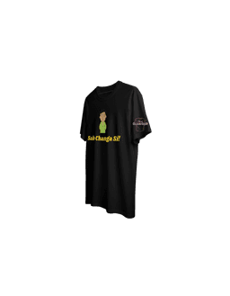 Black Cotton Printed Regular T-Shirt For Men & Women 3