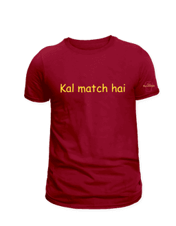 Maroon Cotton Printed Regular T-Shirt For Men & Women 2