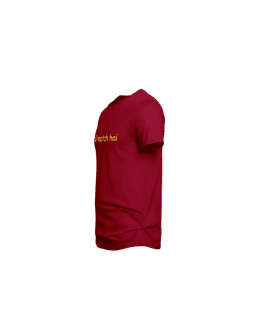 Maroon Cotton Printed Regular T-Shirt For Men & Women 3