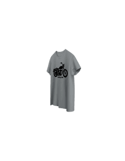 Grey Cotton Printed Oversized T-Shirt For Men & Women 3